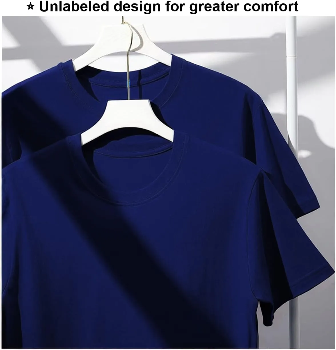 100% Cotton Men's Plain Short Sleeve Crew Neck T-Shirt, Regular Fit Casual T Shirt Tops, Basic Tees, Tshirt