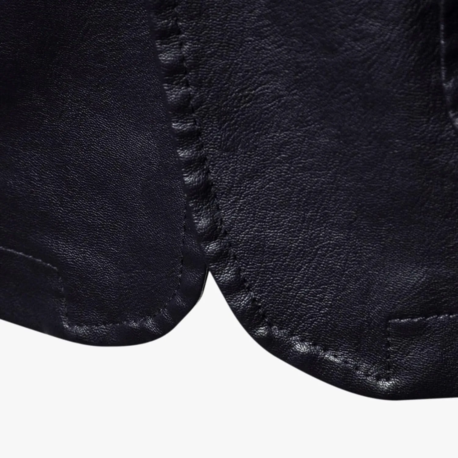 2024 Men's Regular Fit Leather Dress Suit Coats Casual Button Down Lapel Business PU Jackets Blazer with Pockets