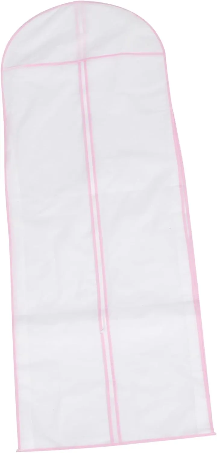 ABOOFAN 1Pc Nonwoven Bridal Gown Cover Bag Long Edges Wedding Dress Storage Lightweight and Dust Garment Protector for Travel and Preservation