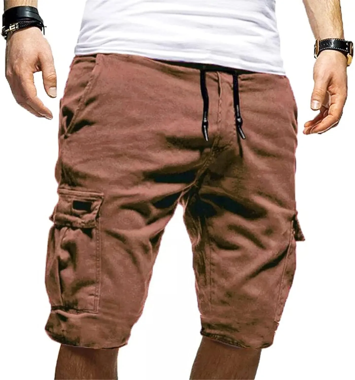 Alalaso Mens Slim-Fit Quick Dry Swim Shorts Breathable Lightweight Beach Trunks with Multi-Pockets Square Leg Board Short