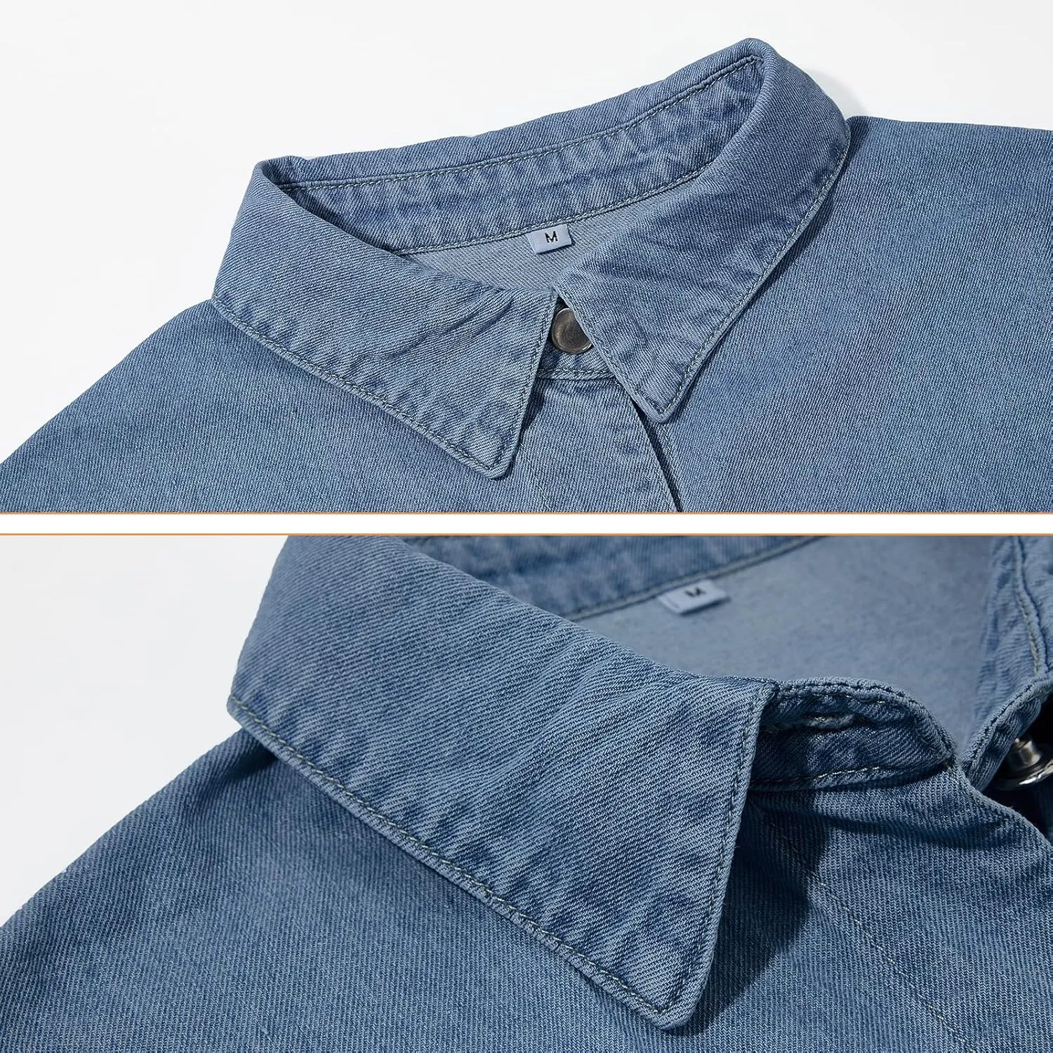 American Trends Denim Jacket for Women Oversized Long Sleeve Jean Shirts Button Down Shirt Lightweight Jean Crop Top Jacket