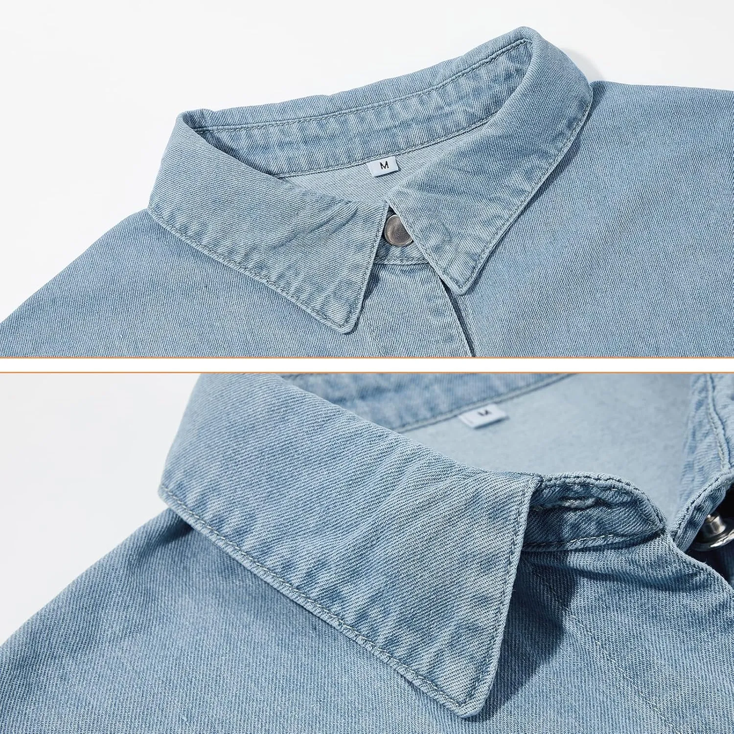 American Trends Denim Jacket for Women Oversized Long Sleeve Jean Shirts Button Down Shirt Lightweight Jean Crop Top Jacket