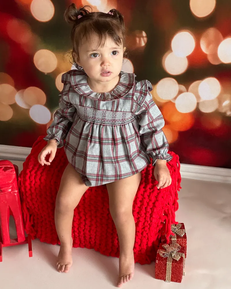 AW Babidu Grey Tartan Romper