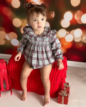 AW Babidu Grey Tartan Romper
