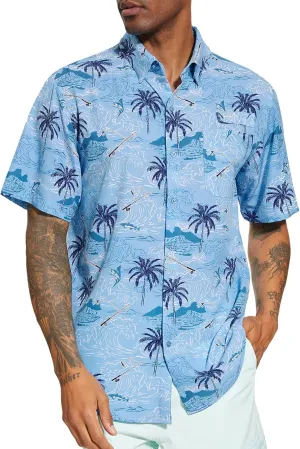 BASSDASH Men's UPF 50  Short Sleeve Button Down Fishing Shirt Breathable Lightweight for Outdoors Hiking Camping