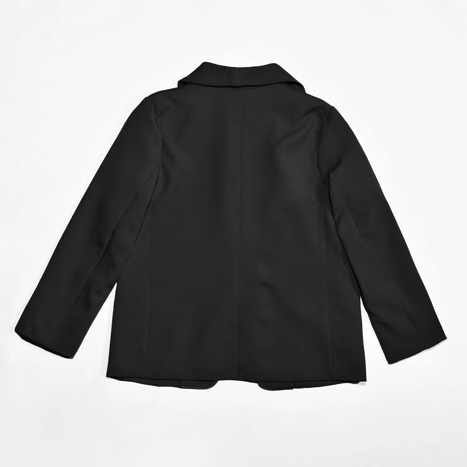 Blazer Jacket for Teen Girls Long Sleeve Y2K Solid Lapel Formal Suit Coat Casual Open Front Dress Tops with Pocket