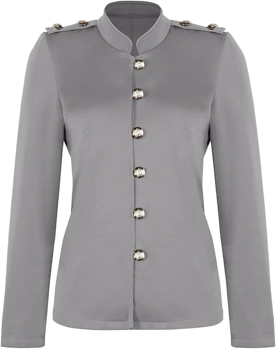 Blazer Jackets for Womens Mock Neck Button Jacket Open Front Cardigan Classic Daily Business Casual Suit Coats