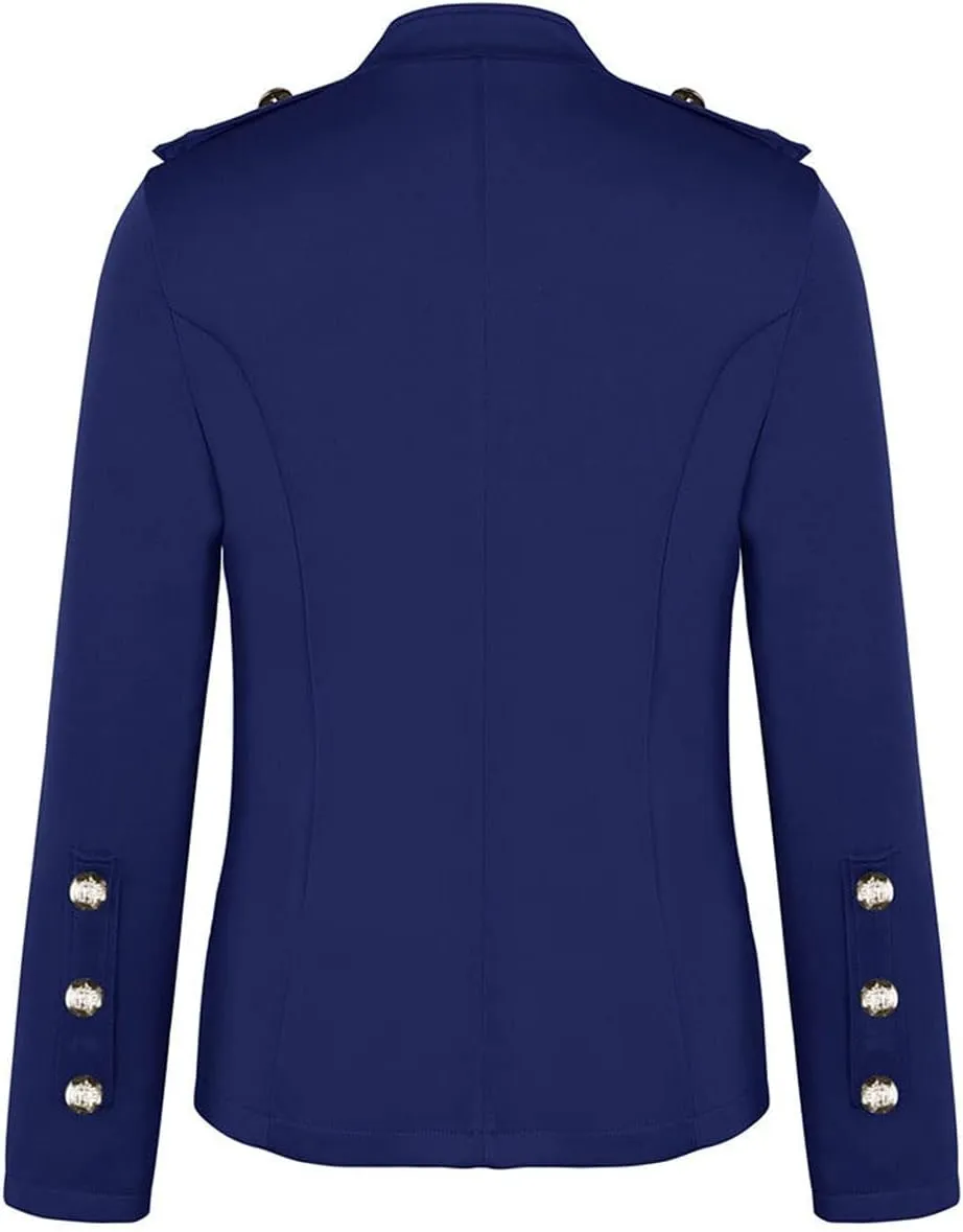 Blazer Jackets for Womens Mock Neck Button Jacket Open Front Cardigan Classic Daily Business Casual Suit Coats