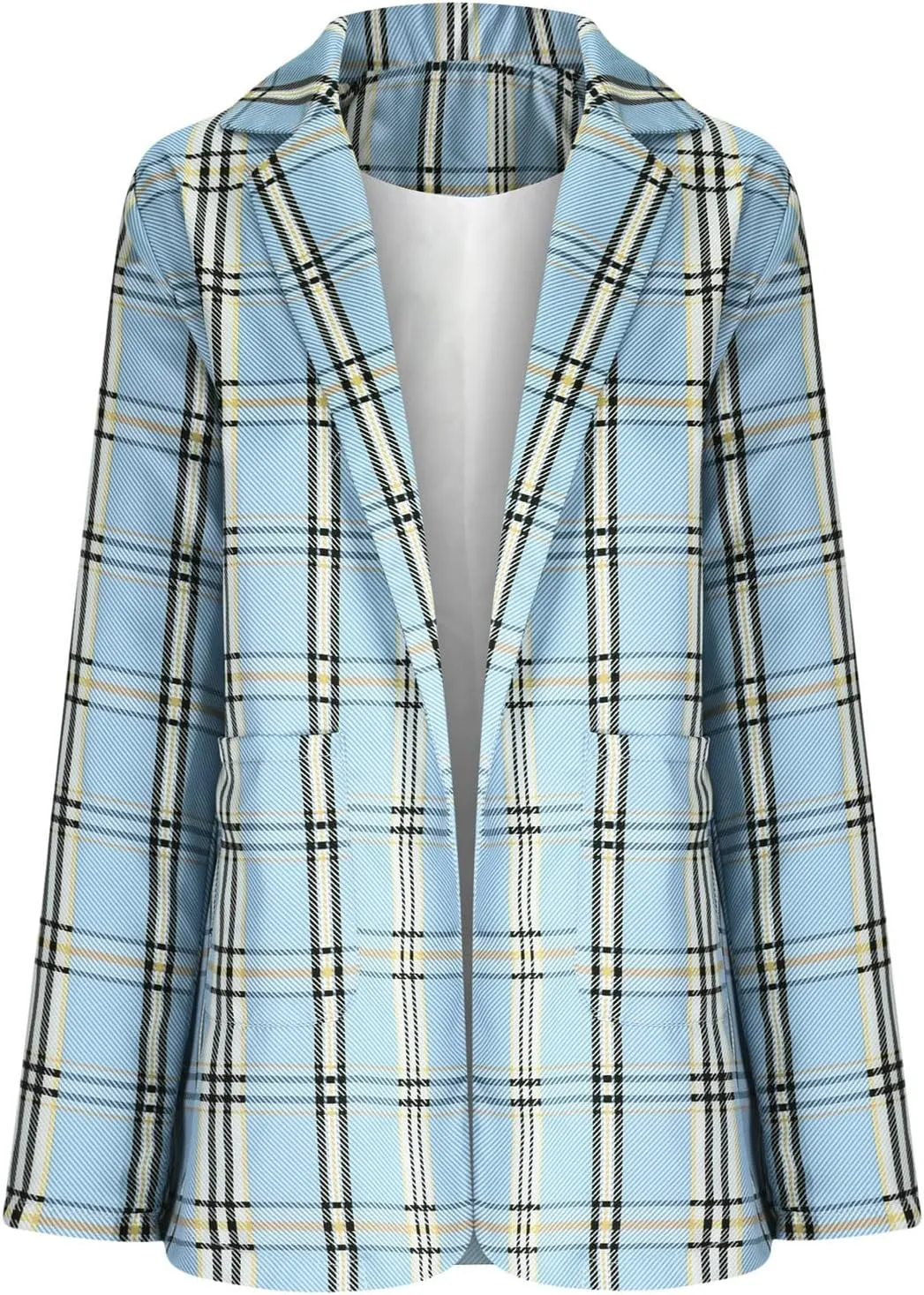 Blazers for Women Long Sleeve Casual Business Suit Jacket Plaid Coat Dressy Jacket Plus Work Office Blazer Outerwear