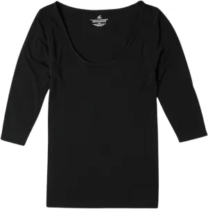 Boody Body EcoWear Womens Scoop Top, 3/4 Sleeve, Soft Breathable, Lightweight Slim Fit, Viscose Made from Bamboo