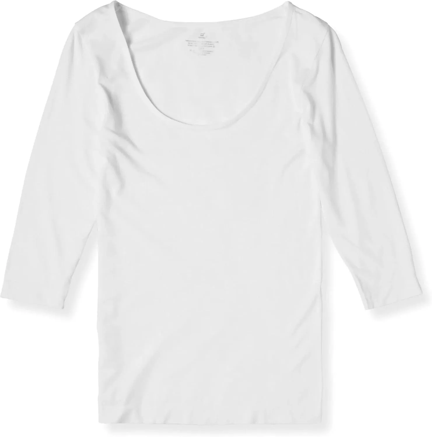 Boody Body EcoWear Womens Scoop Top, 3/4 Sleeve, Soft Breathable, Lightweight Slim Fit, Viscose Made from Bamboo