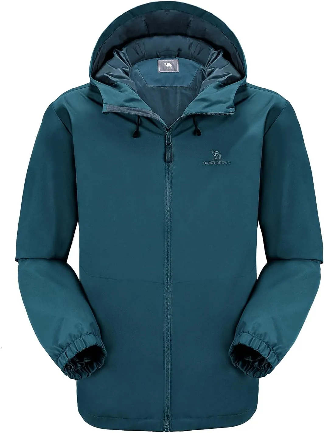 CAMELSPORTS Men Waterproof Softshell Jacket Windbreaker Hooded lightweight Rain Coat for Outdoor Hiking