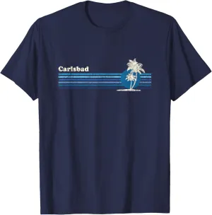 Carlsbad CA T-Shirt Vintage 80s Palm Trees Sunset Tee T-Shirt