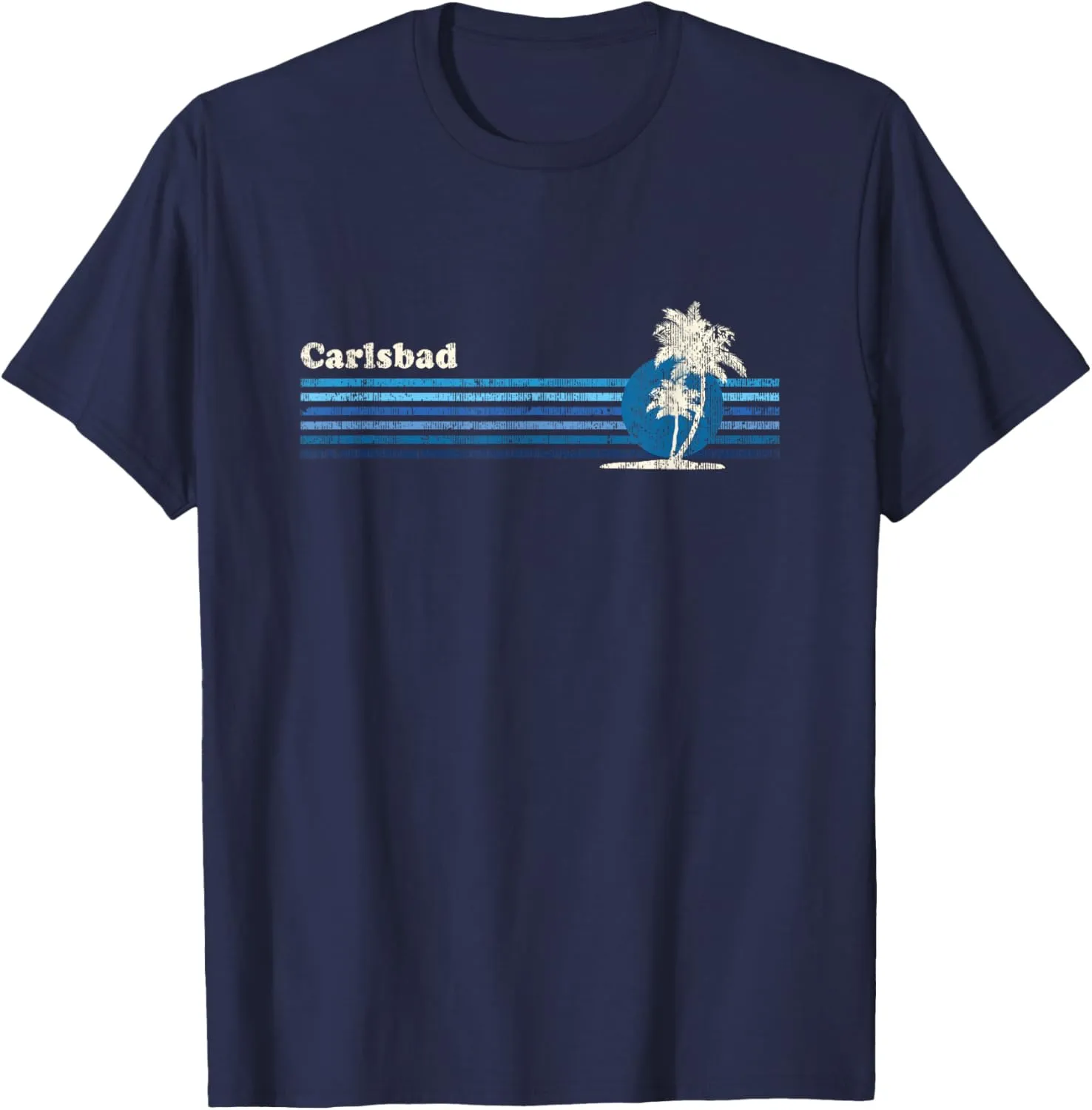 Carlsbad CA T-Shirt Vintage 80s Palm Trees Sunset Tee T-Shirt