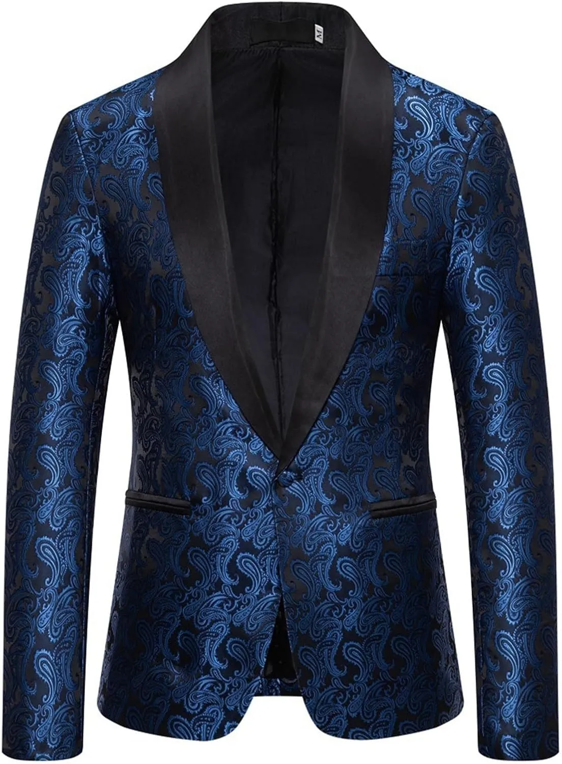 Casual Blazer for Mens Trend Color Block One Button Sport Coat Slim Lightweight Suit Blazer Jacket Prom Party Jacket
