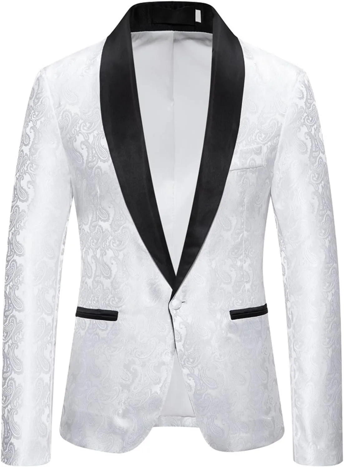 Casual Blazer for Mens Trend Color Block One Button Sport Coat Slim Lightweight Suit Blazer Jacket Prom Party Jacket