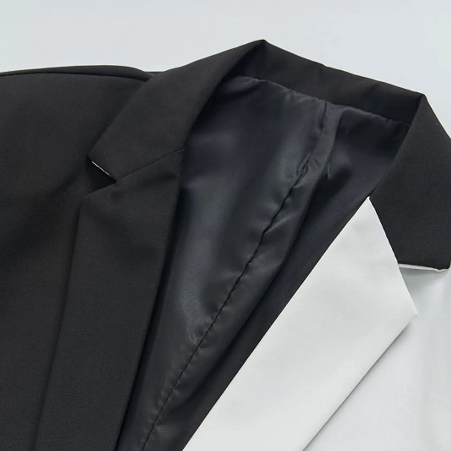 Casual Blazer for Mens Trend Color Block One Button Sport Coat Slim Lightweight Suit Blazer Jacket Prom Party Jacket