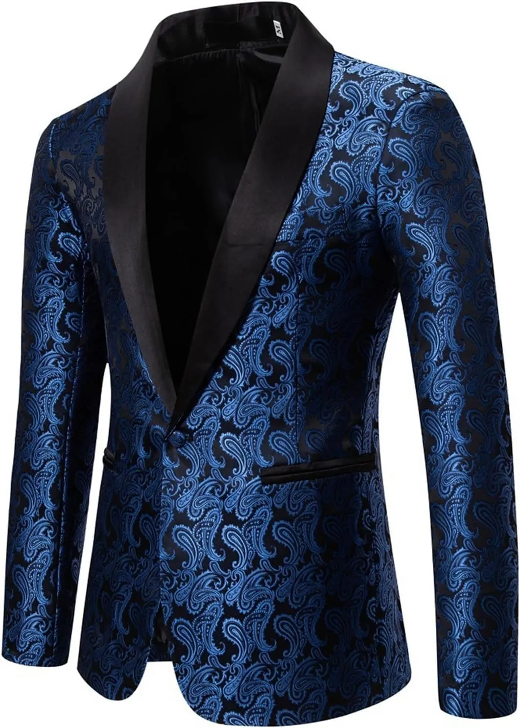 Casual Blazer for Mens Trend Color Block One Button Sport Coat Slim Lightweight Suit Blazer Jacket Prom Party Jacket