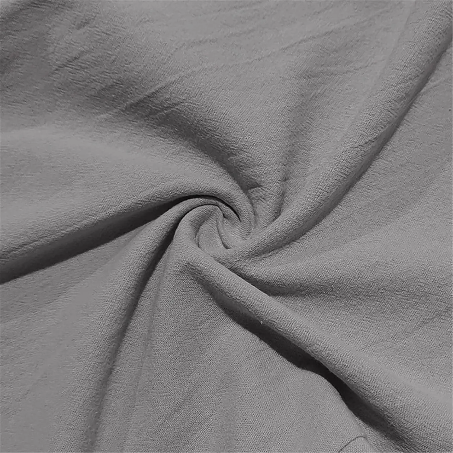 Casual Linen Pants Men Breathable Lightweight Summer Beach Pant Button and Drawstring Elastic Waist Trousers for Summer