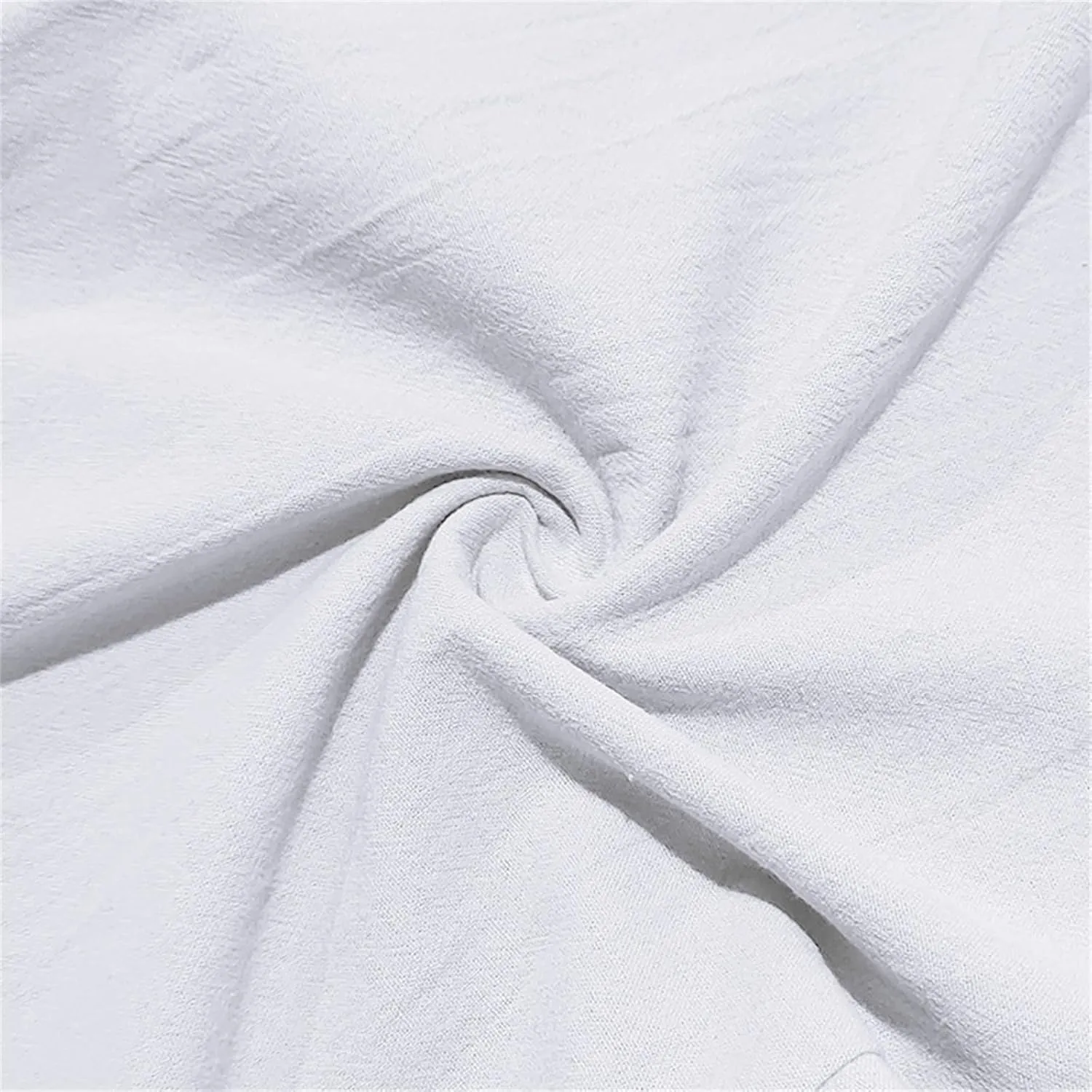 Casual Linen Pants Men Breathable Lightweight Summer Beach Pant Button and Drawstring Elastic Waist Trousers for Summer