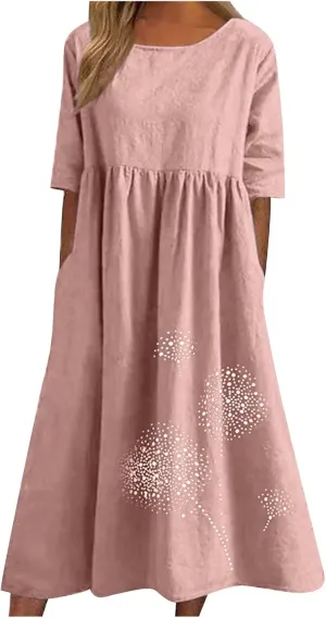 Ceboyel Women Boho Floral Summer Dresses Casual Maxi Dress Bohemian Flowy Long Dresses 2024 Trendy Vacation Clothes