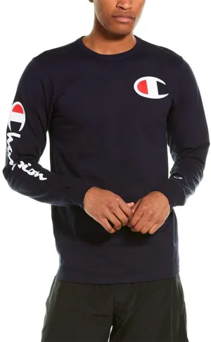 Champion Men's Long-Sleeve T-Shirt, Heritage Tee, Heavyweight Crewneck T-Shirt