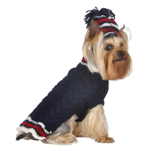 Chunky Cable Pet Sweater w/Hat