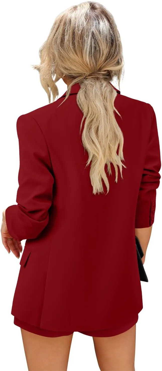 CRAZY GRID Women Business Casual Blazer Fashion Lightweight with Lined Professional Work Office Suit Jacket