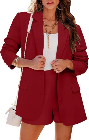 CRAZY GRID Women Business Casual Blazer Fashion Lightweight with Lined Professional Work Office Suit Jacket