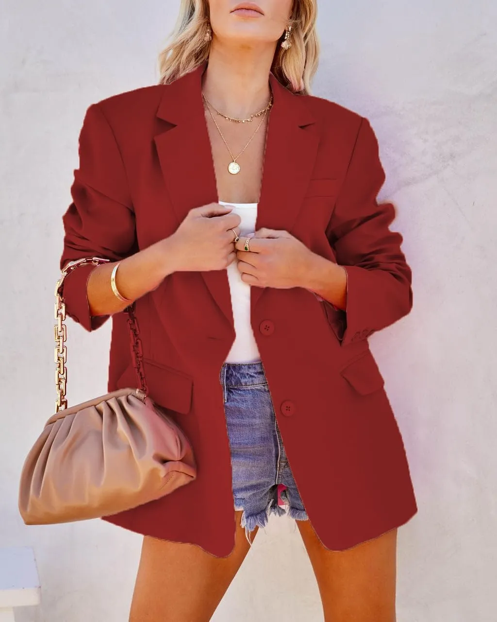CRAZY GRID Women Business Casual Blazer Fashion Lightweight with Lined Professional Work Office Suit Jacket