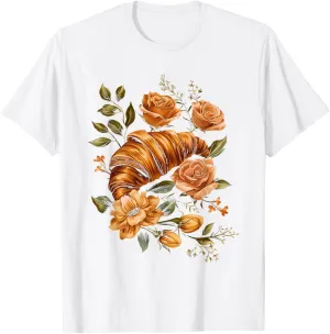 Croissant Floral Boho T-Shirt