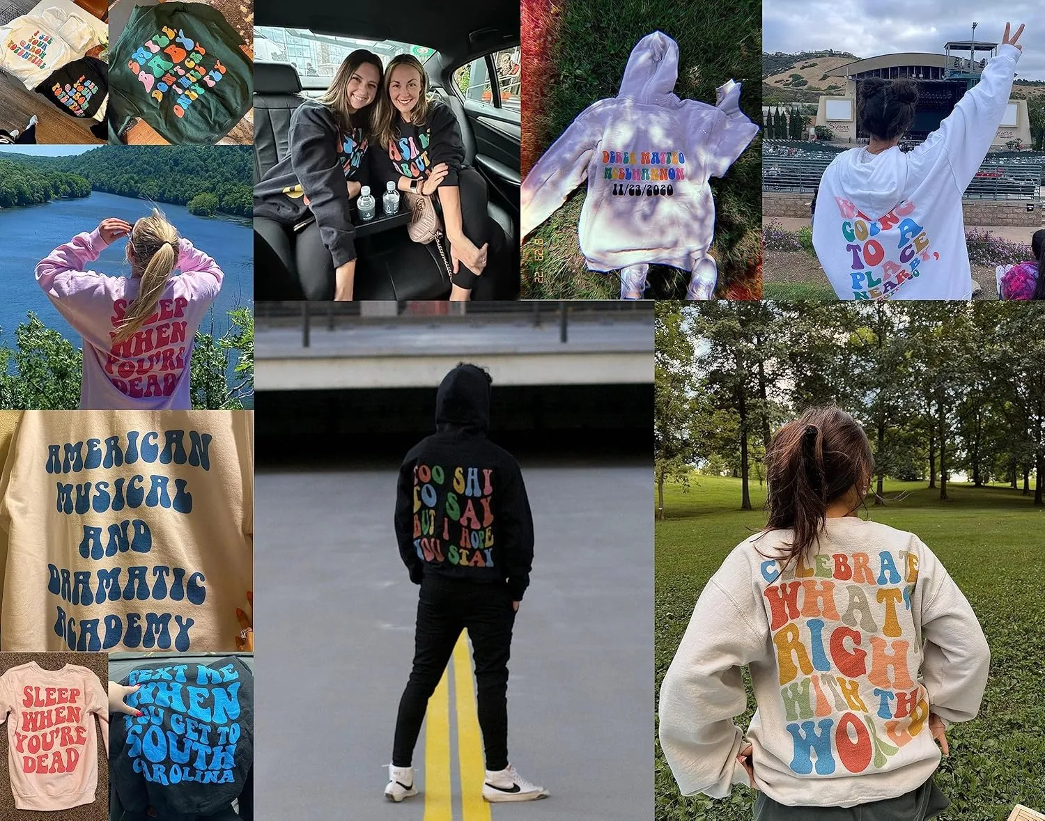 Custom Hoodie Text On Back, Words On Back of Hoodie, Hoodie Words On Back, Personalized Hoodie