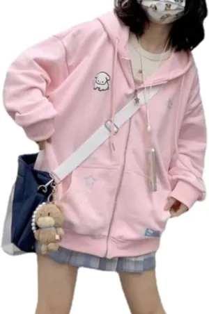 Cute Hoodie Kawaii Hoodie Y2k Hoodie Cartoon Hoodie Zip Up Hoodie Hoodies for Teen Girls Oversized Hoodie