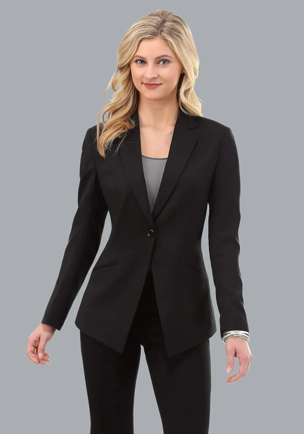 DC Comics Vintage Print One-Button Blazer for Women