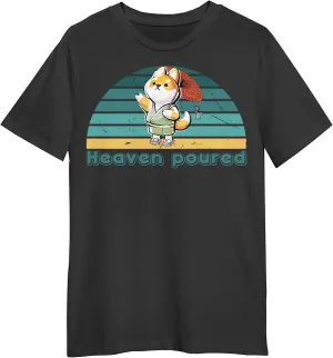 Dog Heaven Poured Retro Sunset T-Shirt, Gift Dog Heaven Poured Retro Sunset T-Shirt, Funny Dog Heaven Poured Retro Sunset T-Shirt, Gift Dog Heaven Poured Retro Sunset T-Shirt Black