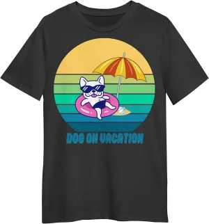 Dog On Vacation Retro Sunset T-Shirt, Gift Dog On Vacation Retro Sunset T-Shirt, Funny Dog On Vacation Retro Sunset T-Shirt, Gift Dog On Vacation Retro Sunset T-Shirt Black