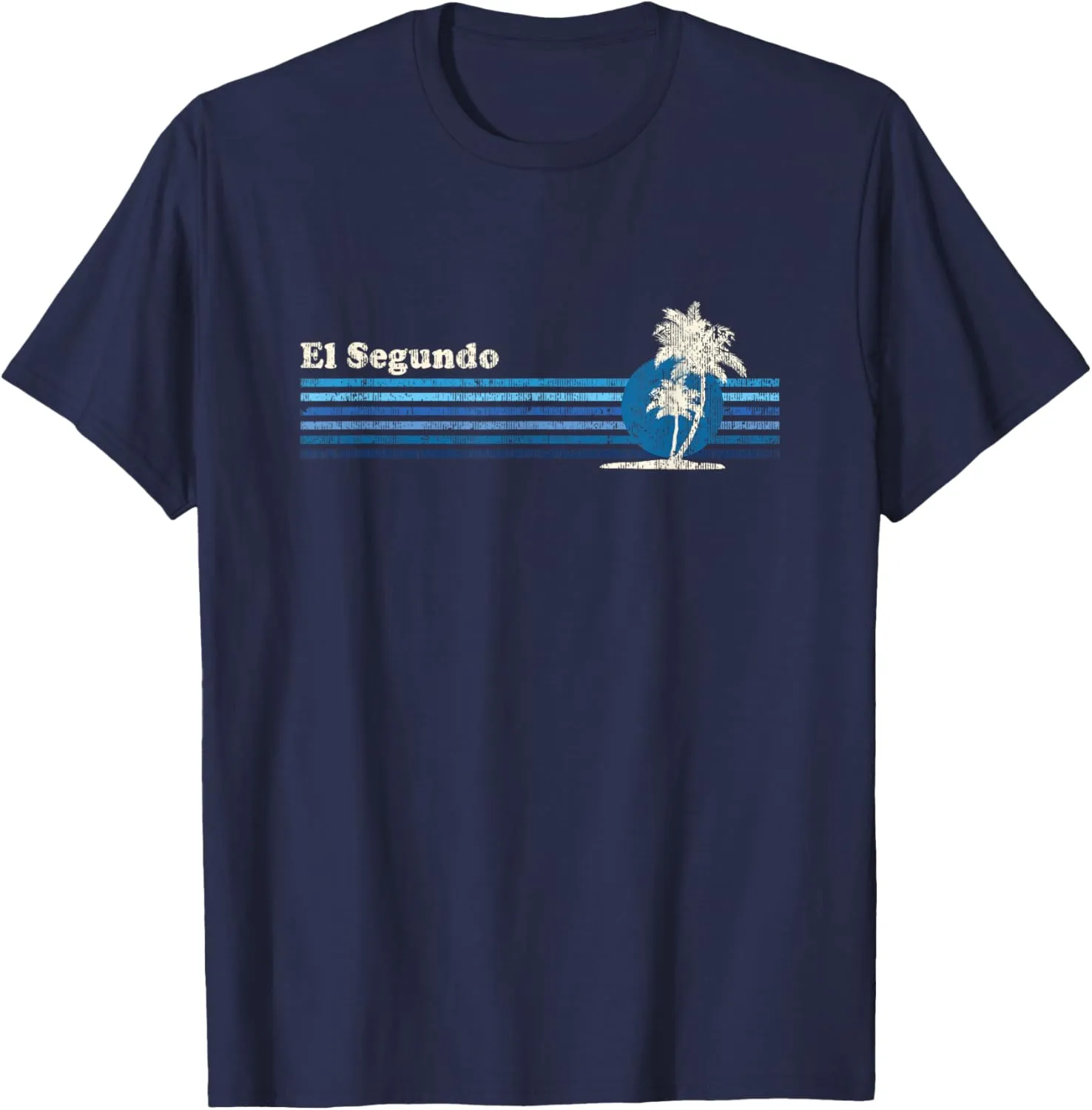 El Segundo CA T-Shirt Vintage 80s Palm Trees Sunset Tee T-Shirt
