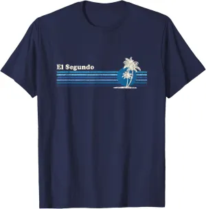 El Segundo CA T-Shirt Vintage 80s Palm Trees Sunset Tee T-Shirt