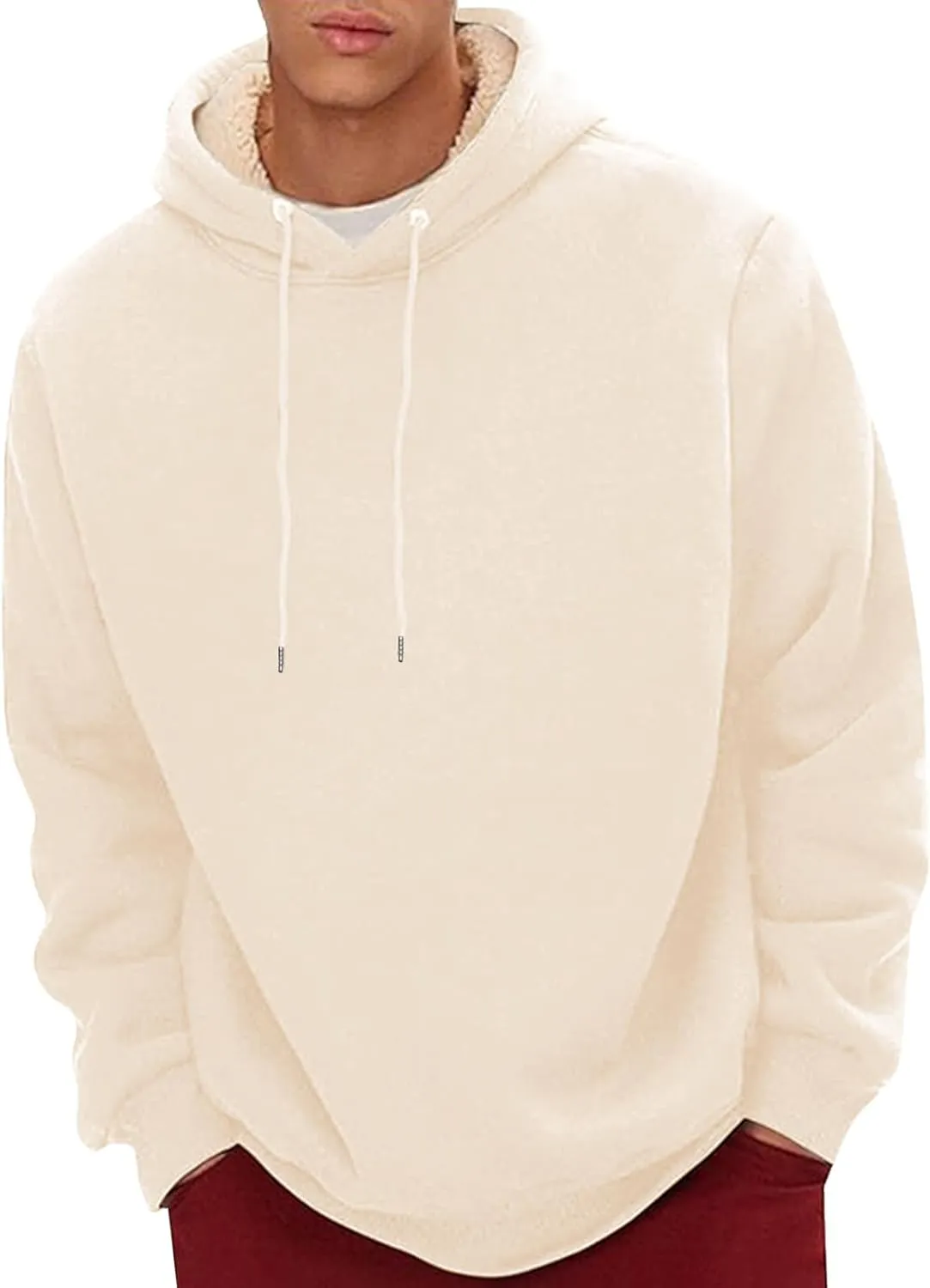 Fleece Hoodie Men Pullover Heavyweight Thick Winter Warm Hooded Sweatshirt Thermal Windproof Jacket Hoodies with Pocket