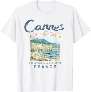 FRANCE Cannes French Riviera Vintage Travel T Shirt T-Shirt