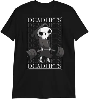 Funny Tarot Cards Workout Occult Gym T-Shirt - Deadlifts Skeleton T-Shirt