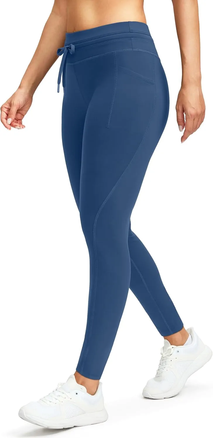 G Gradual Women's Fleece Lined Winter Leggings High Waisted Water Resistant Thermal Hiking Ski Pants for Women with Pockets