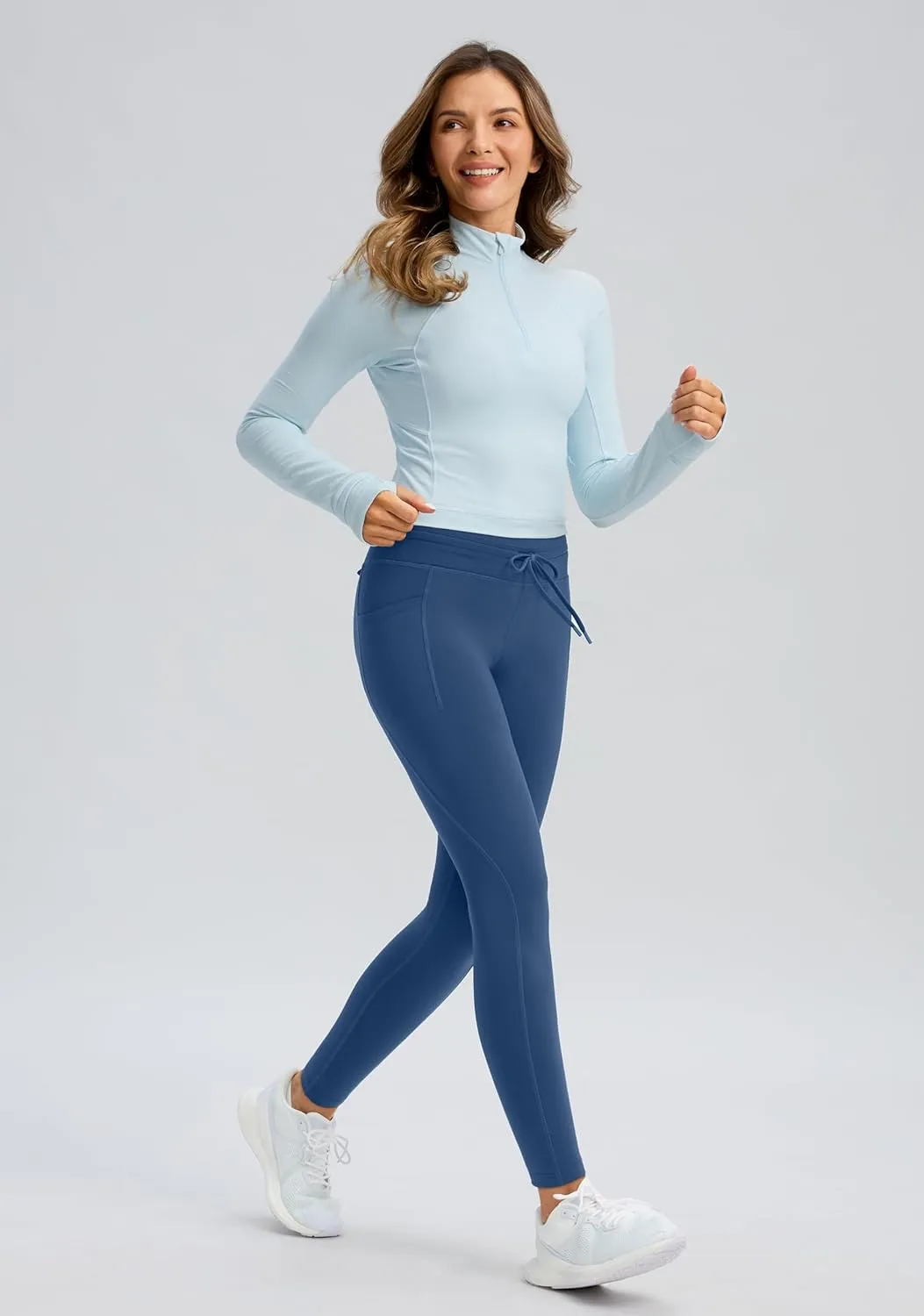 G Gradual Women's Fleece Lined Winter Leggings High Waisted Water Resistant Thermal Hiking Ski Pants for Women with Pockets