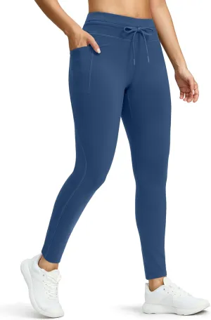 G Gradual Women's Fleece Lined Winter Leggings High Waisted Water Resistant Thermal Hiking Ski Pants for Women with Pockets