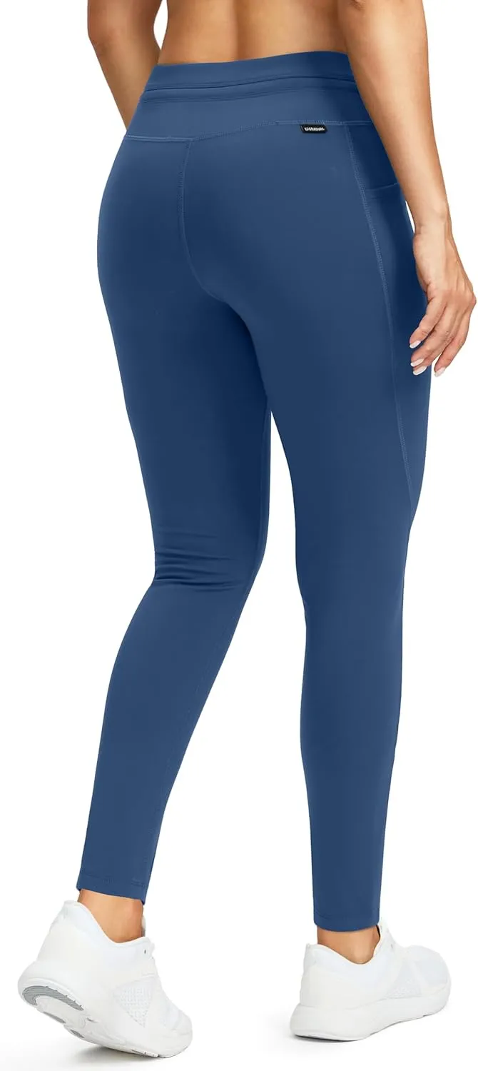 G Gradual Women's Fleece Lined Winter Leggings High Waisted Water Resistant Thermal Hiking Ski Pants for Women with Pockets