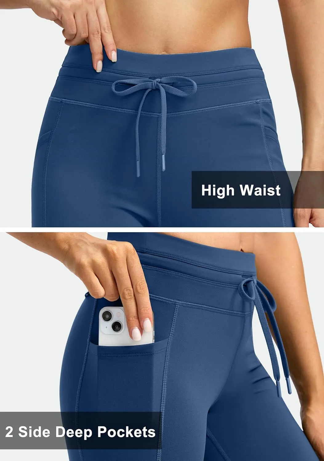 G Gradual Women's Fleece Lined Winter Leggings High Waisted Water Resistant Thermal Hiking Ski Pants for Women with Pockets