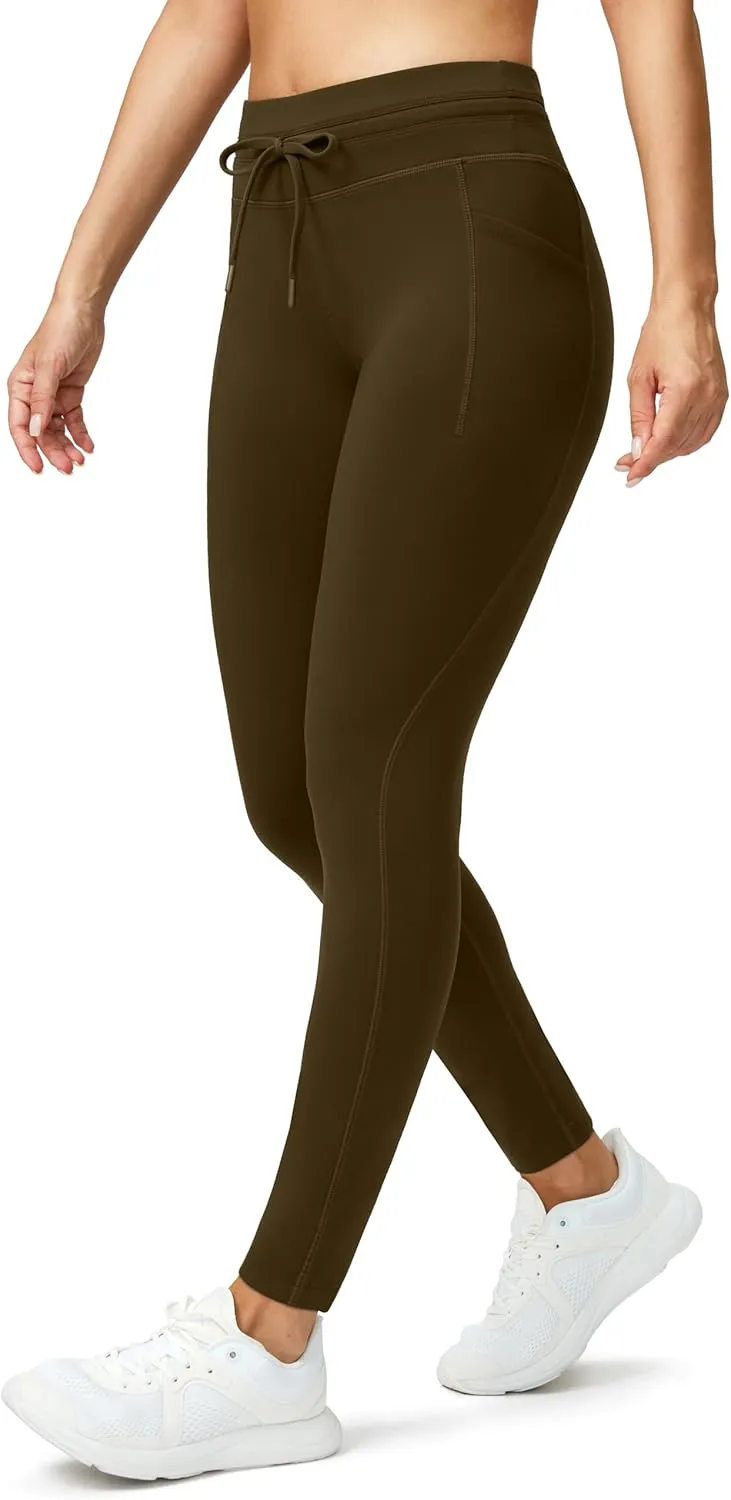 G Gradual Women's Fleece Lined Winter Leggings High Waisted Water Resistant Thermal Hiking Ski Pants for Women with Pockets