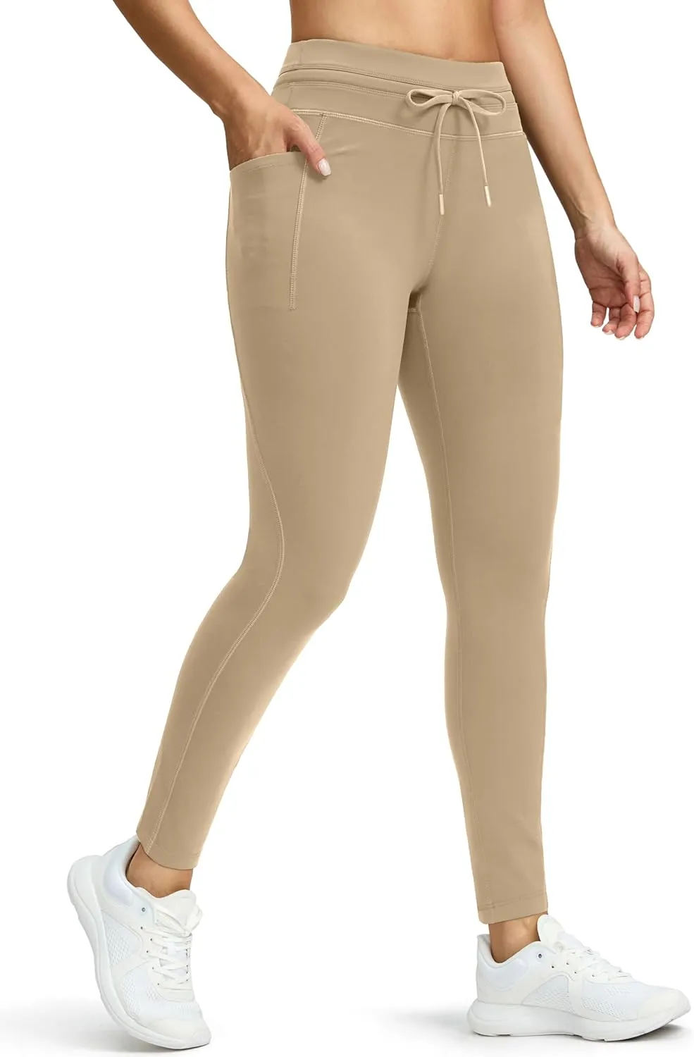 G Gradual Women's Fleece Lined Winter Leggings High Waisted Water Resistant Thermal Hiking Ski Pants for Women with Pockets