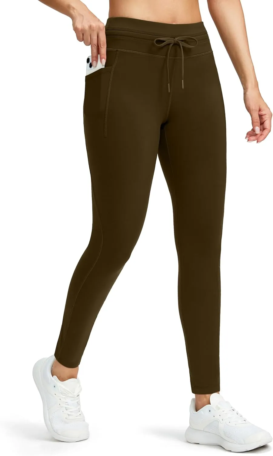 G Gradual Women's Fleece Lined Winter Leggings High Waisted Water Resistant Thermal Hiking Ski Pants for Women with Pockets