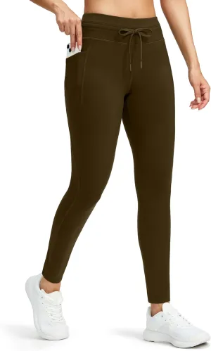 G Gradual Women's Fleece Lined Winter Leggings High Waisted Water Resistant Thermal Hiking Ski Pants for Women with Pockets